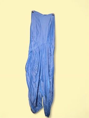 chic Light Blue Draped Jumpsuit